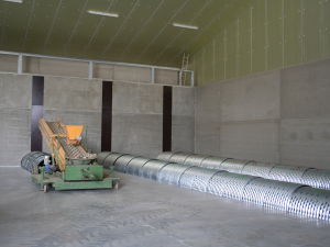 Bovengrondse ventilatie met mogelijkheid voor kistenbewaring